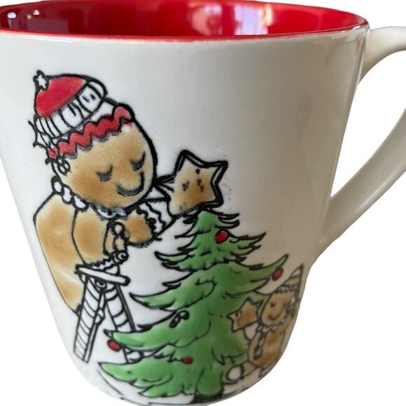 ELI + ANA Christmas Gingerbread Coffee Mug Cup 21 oz Ceramic Christmas Tree New - Picture 3 of 8